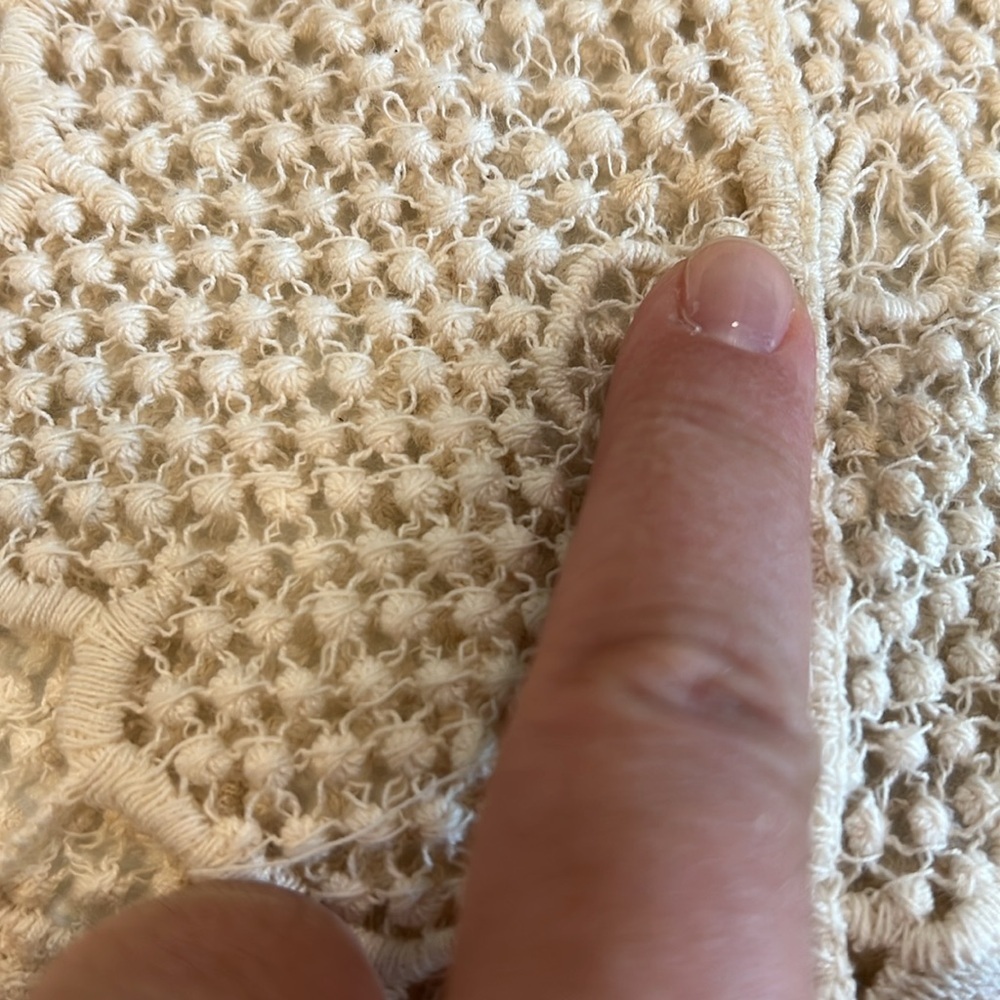Reyna - L, Cream Crochet Knit Top, bohemian, hippie - Picture 8 of 8